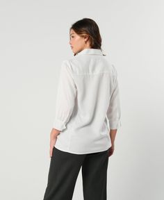 Our white maternity button down shirt with easy nursing access is a MARION exclusive design. A woman doesn't need a lot in her maternity work clothes wardrobe, This gorgeous, sustainable TENCEL workwear classic is a must-have. Its cool-touch fabric is comfortable even in warm weather. Subtle cuff detailing elevates its timeless design. Its hidden front panel ensures the buttons near your (probably growing) bust stay closed. *Buying maternity work clothes online shouldn't be stressful! We offer f Maternity Work Clothes, Clothes Wardrobe, Workwear Essentials, Maternity Nursing Dress, Gap Maternity, Nursing Tops, Nursing Dress, Cuff Detail, Maternity Nursing