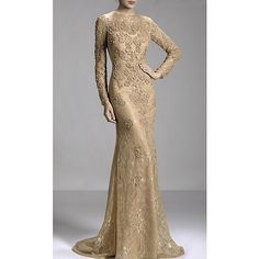 Silhouette:Mermaid / Trumpet; Hemline / Train:Sweep / Brush Train; Closure:Zipper UP; Embellishment:Appliques,Beading; Fabric:Lace; Sleeve Length:Long Sleeve; Tips:Appliques or beadings design are handmade which may vary slightly for each product; Style:Mother,Luxurious; Occasion:Formal Evening,Engagement; Neckline:Jewel Neck; Front page:Evening Gown; Listing Date:11/24/2019; Bust:; Hips:; Hollow to Floor:; Waist:; Features:Fall Wedding Guest Mermaid Party Dress, Mermaid Trumpet Wedding Dresses, Luxurious Dress, Elegant Evening Dresses, Dress Engagement, Sequin Evening Gowns, Luxurious Dresses, Evening Dresses Online, Fall Wedding Guest