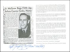 an old newspaper article with a photo of a man