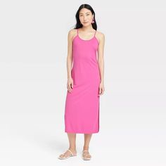 Women's Rib-knit Midi Cami Dress - A New Day™ : Target Maxi Bodycon Dress, Target Dress, Midi Sundress, Midi Shift Dress, Midi Slip Dress, Ballet Dress, Maxi Slip Dress, Women Midi, Knit Midi