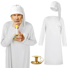 PRICES MAY VARY. What You Will Receive: you will receive 1 piece of adult Christmas humbug nightgown, 1 piece of adjustable men sleep cap and 1 piece of gold iron taper candle stick holder, nice in combination and stylish in design, well satisfying your demands for Christmas parties, and you can also share them with your friends Christmas Theme: the nightgown costume is inspired from a character of a Christmas movie, classic and vibrant in colors, creative and novel in matching, creating an atmo Medieval Nightgown, Ny Party, Christmas Nightgowns, Sleep Hat, Candle Stick Holder, Sleep Time, Your Cosplay, Older Man, Friends Christmas