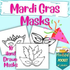 mardi gras mask coloring pages for kids to color and print on the page