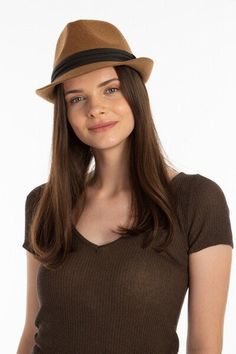 Our handmade winter fedora hats are chic and stylish accessories for every occasions. They are classic accessories with their vintage styles for every women winter day and night. They are also great gift. Color : Camel Brim size : 4 cm Crown : 11 cm Ribbon : 3 cm trifold grosgrain ribbon You can brush with softly brush and wipe with a damp rag. ( Don't rub too hard , the fabric might be damaged.) All of our products are Free Express Shipping. Winter Fedora, Short Brim Hat, Women Winter Hat, Boho Hat, Classic Accessories, Fedora Hats, Brown Tweed, Fleece Hat, Vintage Hat