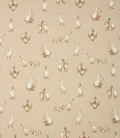 a flock of chickens and roosters on a beige background