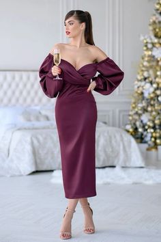 A great choice for all the formal evening events & parties fits on warm undertones. #fashion #dress #styling #stylingtips #elegant #classy #weddingseason #party @ELAGIAOFFICIAL Balloon Sleeve Puff Dress With Draped Sleeves For Party, Balloon Sleeve Dress With Draped Sleeves For Parties, Party Midi Dress With Lantern Sleeves, Elegant Off Shoulder Puff Sleeve Dress For Evening, Off-shoulder Dress With Pleated Sleeves For Party, Satin Party Dress With Bishop Sleeves, Party Satin Dress With Bishop Sleeves, Formal Satin Puff Sleeve Dress With Balloon Sleeves, Fall Party Midi Dress With Balloon Sleeves