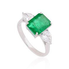 100% Genuine Zambia Emerald Gem / Prong set Ring / 18k White Gold Emerald Cocktail Ring / Diamond Wedding Rings / Engagement Ring Jewelry Details :- Item Code:- SER-2199D Gross Weight :- 3.39 gm 18k White Gold Weight :- 2.76 gm Diamond Weight :- 0.80 ct. Emerald Weight: 2.35 ct. Ring Size: 7 us and we can make ring size as per your requirement size. ≫ FAQ below for more detail. ✦ Sizing We can adjust most items to fit your sizing preferences. Most items can be made to any size and length. Please Elegant Gia Certified Diamond Ring, Elegant Emerald-cut Ruby Ring, Elegant Gia Certified Pear-shaped Diamond Ring, Elegant Ruby Ring With Center Stone In Baguette Cut, Elegant Ruby Ring With Baguette Cut Center Stone, Elegant Open Ring Emerald For Anniversary, Elegant Open Emerald Ring For Anniversary, Elegant Emerald Open Ring, Elegant Open Emerald Ring