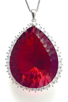 "The pendant comes with a complimentary adjustable chain (16\" and 18\") Information: Stone Type: Ruby Red Helenite Stone Origin: Skamania County, Washington, USA Stone Weight: 176 Carats Stone Size: 35mm x 45mm Metal: Solid 925 Sterling Silver w/ Rhodium Finish Silver Weight: 23 Grams Suggested Retail Price: $1000.00 Shipment: Your lovely jewelry is ready to be shipped! Your item(s) will be shipped within 3 (three) business days upon a cleared receipt on a PayPal account. We will ship for FREE Washington Usa, Expensive Jewelry, Lovely Jewellery, Selling Jewelry, Ruby Red, Pear Shape, Sterling Silver Pendant, Solid 925 Sterling Silver, Pear Shaped