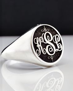 Personalized Signet ring, Monogram Signet Ring, Engraved Letter, 925K Silver, Signet Ring, Pinky Signet ring, Seal Ring, Christmas Gift This product is GUARANTEED for life. - College graduation rings for men and women delicately engraved with your school logo or any other initials or image you want. - The ring has solid back. Deep and detailed engraving very delicately handcrafted unisex - looks super cool on both women & men - The ring is 925 Silver - Please contact me for your 14 carat and 18 Silver Monogram Signet Ring, Sterling Silver Initials Signet Ring For Promise, Silver Monogram Initial Ring In Sterling Silver, Sterling Silver Monogram Signet Ring For Anniversary, Silver Sterling Silver Monogram Initial Ring, Anniversary Sterling Silver Monogram Signet Ring, Classic Silver Initial Ring With Monogram, Silver Monogram Signet Ring For Anniversary, Silver Signet Ring With Monogram For Anniversary