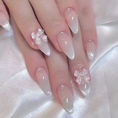 4.69848E+13 Stalletio Nails, Light Feminine Aesthetic Nails, Lolíta Nails, Ethereal Aesthetic Nails, Gloomy Nails, Babydoll Nails, Angelcore Nails, Wonyoung Nails, Balletcore Nails