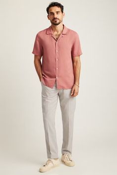 Riviera Cabana Shirt | Bonobos Retro Camp Collar Beach Shirt, Classic Beach Camp Shirt Button-up, Relaxed Fit Tropical Button-up Camp Shirt, Beach Cotton T-shirt With Camp Collar, Tropical Print Button-up Camp Shirt, Floral Camo, Camo Shirts, Fabric Care, Fitness Models