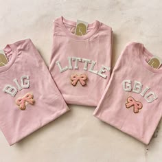 Cute Pink Tops With Letter Print, Cute Pink Shirt With Text Print, Cute Pink Top With Letter Print, Cute Crew Neck T-shirt For Gender Reveal, Pink Tops With Funny Print For Gender Reveal, Cotton Sorority Top With Text Print, Pink Crew Neck Shirt For Gender Reveal, Pink Long Sleeve T-shirt For Gender Reveal, Cute Pink Tops For Gifts