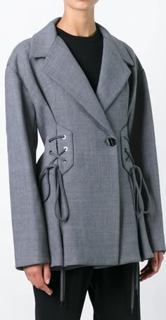 Women Blazers, Long Sleeve Outerwear, Blazer Designs, Clothing Details, Abayas Fashion, Abaya Fashion, Fashion Line, Unique Designers, Grey Women