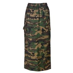 PRICES MAY VARY. Elastic Waist Cargo Skirt - The fashion camo cargo skirt is designed with an elasticized waistband for comfort and flexibility. The elastic waistband stretches to accommodate different waist sizes, providing a snug and comfortable feeling. This feature makes the skirt suitable for a wide range of body shapes and sizes, as it can be easily adjusted to sit at the desired position on the waist. Fashion Pockets Design - The y2k skirt comes with 2 flap pockets and 2 side slant pocket Camo Cargo Skirt, Cargo Skirts, Long Skirt Casual, Camo Skirt, Y2k Skirt, Pockets Design, High Waisted Maxi Skirt, Skirt Y2k, Matching Design