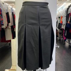 Black. Below Knee. Hidden Velvet Pleats. Vintage. Designer Fitted Formal Skirt, Fitted Knee-length Pleated Skirt For Evening, Semi-formal Black Lined Skirt, Ysl Skirt, Purple Midi Skirt, Yves Saint Laurent Paris, Plaid Wool Skirt, Silk Midi Skirt, White Midi Skirt