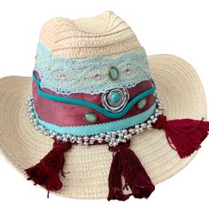 Handmade Sturdy And So Boho. So Many Orders For Europe And Now Available Here In Usa. Any Questions Are Welcomed In The Comment Questions. Bohemian Brimmed Straw Hat, Bohemian Straw Hat For Rodeo, Bohemian Fedora Straw Hat For Festivals, Bohemian Festival Straw Hat With Short Brim, Bohemian Straw Hat For Festivals, Bohemian Hats For Beach Season And Country Events, Bohemian Sun Hat For Beach Season, Bohemian Hats For Country Events And Beach Season, Bohemian Sun Hat For Rodeo And Beach Season