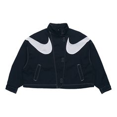 AS W NSW RPL SWSH WVN GX JKT BLACK DD5585-010 Nike Sports Jacket, Old Nikes, Color Perception, Poly Mailer, Lighting Color, Woven Jacket, Fashion Performance, Nike Store, Oversized Jacket