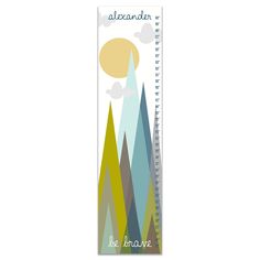 a bookmark with the words be brave written on it and mountains in the background