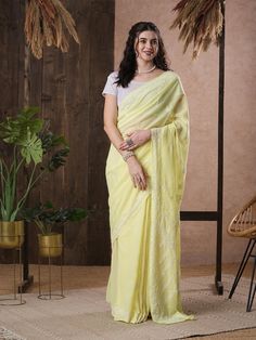 Find more items of ADA:- https://www.etsy.com/in-en/shop/AdachikanStudio SKU: A130249 Fabric: Faux Georgette Length of the Saree: 5.50 meter Blouse Length : 1 meter Color: Lemon Embroidery: Bakhiya Phanda & Keel Kangan  Thread: White Cotton Touch and Feel: Soft and Comfortable Silhouette: Feel elegant with Ada Chikankari saree. The alluring Lemon Faux Georgette  saree weaved with white cotton thread. The fabric is lightweight and soft, best for any season use.   Disclaimer:   Blouse Shown for Photo shoot Purpose. Running Blouse piece Fabric within the saree.  Product description Trivia: Chikankari is an Art of Imagination, It is a handicraft process where the wooden blocks are hand chiselled in various design patterns, and the natural stew for printing is prepared, and printed on the cloth Yellow Semi-stitched Chikankari Embroidered Fabric, Yellow Chikankari Traditional Wear In Georgette, Yellow Chikankari Embroidered Traditional Wear In Georgette, Yellow Chikankari Embroidery Georgette Saree, Yellow Georgette Saree With Chikankari Embroidery, Chikankari Embroidery Georgette Kurta For Puja, Yellow Chanderi Saree With Floral Embroidery, Yellow Traditional Wear With Chikankari Embroidery For Puja, Yellow Chikankari Embroidered Saree Fabric