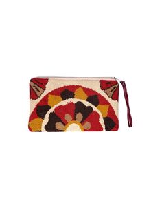 This durable and lightweight clutch is just the right size to tote around your essentials and add the perfect pop of color to any outfit. Material: Acrylic blendLength: 26 cm/ 6 inHeight: 15 cm/ 10.5 in (As the product is handmade, each bag can vary by 1 inch or so.) Rectangular Pouch With Handles For Daily Use, Rectangular Multicolor Clutch With Detachable Handle, Multicolor Rectangular Clutch With Detachable Handle, Casual Rectangular Clutch For Gift, Casual Multicolor Coin Purse For Daily Use, Daily Use Pouch Clutch, Summer Clutch With Removable Pouch For Everyday, Casual Everyday Clutch With Zipper Pouch, Beige Rectangular Clutch With Leather Handles