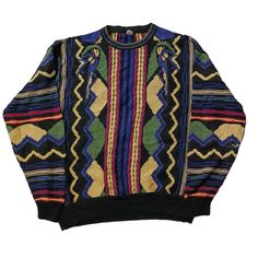 Vintage 90s Pullover Streetwear Coogi Style Sweater | Bold Retro Knitwear ✨ Step Back into the 90s with a Dash of Style! ✨ Unleash your inner fashion icon with this vintage 90s pullover streetwear Coogi style sweater. Bursting with vibrant colors and intricate patterns, this sweater is a true homage to the bold fashion statements of the 1990s. Perfect for those who appreciate the unique and stand-out aesthetic that defined an era! Features: 🧶 Authentic 90s Design: Inspired by the classic Coogi Retro Crew Neck Sweatshirt For Winter, Vintage Long Sleeve Sweater For Streetwear, Vintage Sweater For Fall Streetwear, Vintage Fall Sweater For Streetwear, Retro Crew Neck Sweater For Streetwear, Vintage Crew Neck Winter Sweatshirt, Retro Crew Neck Sweater For Fall, Retro Jacquard Knit Winter Tops, Winter Retro Jacquard Knit Tops