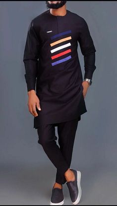 Made from original African fabric called cashmere well tailored to suit all occasions. It can come in any color of your choice. Kindly place your orders now and clothe yourself in the best trending African wears. This listing includes 1. Trouser /pant 2. Shirt/top a. Long sleeve hand length b. Trouser length..waist to ankle c. Chest d. Round arm e. Waist f. Shoulder g. Top length H. Ankle I. Lap circumference J. Stomach Production takes 2weeks and delivery takes 3-5working days! PS: Alheriappare Black Long Sleeve Business Sets, Mens Traditional Wear, Latest African Wear For Men, Dashiki For Men, African Wear For Men, African Suit, Native Wears, Nigerian Men Fashion, Black Suit Wedding