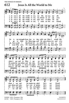 sheet music with the words jesus is all the world to me