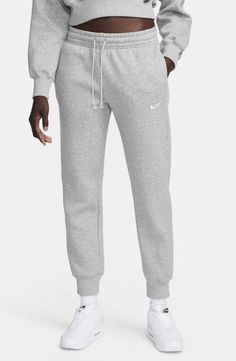 Nike Sportswear Phoenix Fleece Mid Rise Joggers | Nordstrom Sweatpants Style, Nike Sportswear, Mid Rise, Sweatpants, Nordstrom, Nike, Outfit Accessories, Clothes