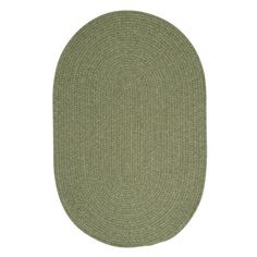 the oval rug is shown in green