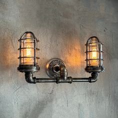 blick pipe wall light fixture rustic industrial millerlights Black Pipe Lights, Industrial Chic Design, Led House, Pipe Lighting, Rustic Wall Sconces, Bathroom Pendant Lighting, Pipe Lamp, Black Pipe, Glass Globes