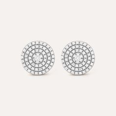 SKU# E-10281 Diamond Weight 0.26cts Earring Diameter 9.60 mm Thickness 2.0 mm Post back closure Finish 14k gold plated sterling silver or in sterling silver. Avoid contact with anything containing derivatives of alcohol.