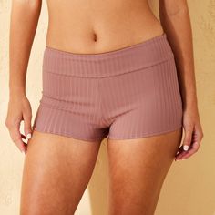 Hit the beach in trendsetting style wearing the Ribbed Mid-Rise Swim Shorts from Shade & Shore™. These mauve swim shorts are made with soft and stretchy fabric with lining and elastic at the leg openings to help you move in stretchy comfort. Designed in a mid-rise cut, these pull-on swim shorts in a thigh length provide medium coverage. Shade & Shore™: Found exclusively at Target. Beachy Swim Shorts For Swimming, Vacation Swim Trunks With Elastic Waistband, Summer Swimwear With Short Legs For Vacation, Stretch Pajama Shorts For Beach Season, Vacation Stretch Pajama Shorts, Beach Season Short Swim Trunks, Beachy Short Length Bottoms For Poolside, Stretch Pajama Shorts For Beach, Stretch Beachwear Shorts For Vacation