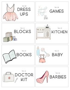 four different types of clothes and shoes are shown in this printable word family game