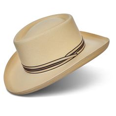 Are you a gambling man? Then the STETSON Kingston Gambler Panama Straw is the hat for you! This is the perfect summer hat, lightweight and very durable. Size: S-XL Crown: Telescoping Gambler 3 ¼” Brim Striped fabric band Classic Wide Brim Top Hat For The Beach, Classic Panama Hat With Flat Bill In Natural Color, Classic Natural Panama Hat With Flat Bill, Classic Panama Hat With Upf 50+ Short Brim, Classic Flat Bill Hat In Natural Color, Classic Boater Hat With Upf 50+ And Short Brim, Classic Natural Color Panama Hat With Flat Bill, Classic Straw Hat With Upf 50+ And Short Brim, Classic Straw Hat With Short Brim And Upf 50+