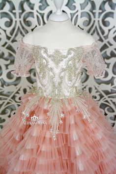 Beautiful baby dress for a girl. bright pink color. fluffy skirt. beautiful lace on a corset. #flowergirl #peageantgirl #flowergirls #princessdress #daminha #flowergirldress #flowergirldresses #minibride #firstcommunion #firstcommuniondress Princess Style Floor-length Lace Dress, Elegant Organza Ball Gown For Pageant, Princess Style Evening Dress With Tulle Skirt, Princess Style Wedding Dress With Lace Bodice, Elegant Organza Gown For Pageants, Princess Style Gown With Ruffles For Pageants, Princess Style Gown With Ruffles For Pageant, Fitted Princess Dress With Ruffles For Wedding, Princess Style Lace Gown With Ruffles