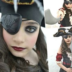 Pirates (not Sophia DC, Mikayla or Abby) Kids Pirate Makeup, Pirate Makeup Kids, Pirate Girl Makeup, Halloween Pirate Makeup, Golf Costume, Halloween Dress Up Ideas, Pirate Makeup, Halloween Makeup For Kids, Pirate Costume Kids