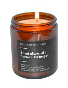 sandalwood + sweet orange candle