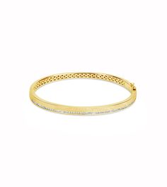 Achieve enviable style and elegance with our Diamond Channel Bangle. Carefully crafted in 14K gold with a stunning satin finish, the bangle features alternating baguette and round diamond channel settings for maximum sparkle. Shine like a star with this magnificent accessory. Shine Like A Star, Satin Finish, Round Diamond, Round Diamonds, Bangles, Sparkle, Yellow Gold, Rose Gold, Satin