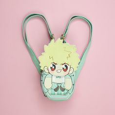 Show off your love for Bakugo and take this lil mint chocolate chip ice cream cutie with you everywhere you go! This adorable ITA bag makes the perfect purse for carrying all of your small essentials. You can carry it as a crossbody bag or as a backpack! Mint Chocolate Chip Bakugo is the perfect travel buddy and can hold many small treasures! The backpack straps are 34 in. The purse strap is 46 in. The Mint Chocolate Chip Bakugo ITA bag is 9 in x 5 in x 3 in. and it includes... ♡ 1 zipper compar Green Kawaii Backpack, Kawaii Standard Backpack With Adjustable Strap, Cute Pouch Bags For Back To School, Cute Back To School Pouch Bag, Kawaii Travel Bag With Adjustable Strap, Kawaii Rectangular Backpack Gift, Kawaii Rectangular Backpack Perfect For Gifts, Kawaii Bag With Adjustable Strap, Kawaii Rectangular Backpack