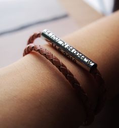 Personalized Coordinate Bracelets, Mens Coordinate Bracelets, Coordinate jewelry, Coordinate gifts, Mens engraved Bracelet, Anniversary Gift Stainless Steel Real leather Color: Dark Brown / Black / White / light Brown Looking for your exact coordinate here: https://www.latlong.net/ Personalized engraved coordinates bracelets for boyfriend, husband, men. Real leather bracelet with stainless steel cylinder for him. To see more different styles handmade bracelets, click https://www.etsy.com/shop/Ha Coordinates Gift, Coordinates Jewelry, Girlfriend Anniversary Gifts, Bracelets For Boyfriend, Coordinates Bracelet, Bracelets Etsy, Leather Anniversary Gift, Leather Anniversary, Personalized Anniversary Gifts