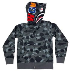 Bape Color Camo Shark Wgm Hoodie Sweatshirt Black | A Bathing Ape Trusted Seller 100% Authentic Fast Shipping Online Release Cotton Full Zip Ribbed Cuffs, & Waist Made In Japan In Most Cases We Do Not Keep Original Packaging From Brands Unless It Is Shown In Our Listing Pictures, This Applies To All Clothing In Our Shop. All Pictures Are Taken By 0riginalfeet. Urban Camouflage Hooded Jacket For Streetwear, Camouflage Cotton Sweatshirt For Streetwear, Camouflage Long Sleeve Sweatshirt For Streetwear, Winter Camouflage Sweatshirt For Streetwear, Camouflage Long Sleeve Hoodie For Streetwear, Camouflage Hooded Top For Streetwear, Long Sleeve Camouflage Hoodie For Streetwear, Camouflage Hoodie Sweatshirt For Streetwear, Sporty Camouflage Sweatshirt For Streetwear