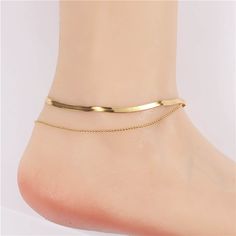 This is a adjustable anklet 20-25cm,; very good quality does not fade; double layer; chic and elegant; Gold Metal Anklets For Summer, Gold Adjustable Chain Anklet For Summer, Chic Gold Anklets For Party, Gold Anklets With Adjustable Chain For Summer, Gold Bracelet With Delicate Chain For Summer, Gold Delicate Chain Bracelet For Summer, Elegant Gold Metal Anklet, Delicate Gold Chain Bracelet For Summer, Adjustable Gold Trendy Anklets