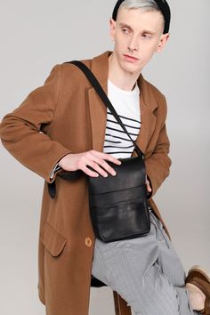 Leather Crossbody bag. ITEM DETAILS Practical and stylish small bag. Size: 22x18x7 cm. Shoulder strap width - 2.5 cm High quality of leather Wide color range Classic Black Bag With Flat Pocket, Modern Black Bag With Flat Pocket, Black Leather Bags With Flat Pocket, Black Leather Bag With Flat Pocket, Men Satchel, Crossbody Bag Men, Men Shoulder Bag, Mens Satchel, Leather Messenger Bag Men