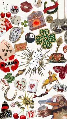 many different types of stickers and magnets