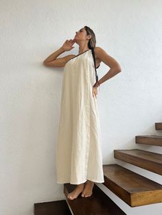 ALLE BOHO "GRECIA" Beach One Shoulder Maxi Dress, features a one-shoulder dress with a cotton braid adorning it, wear it as a bikini cover-up, or for an evening event, the fabric is very light and comfortable. This maxi dress is everything that you want for your next vacation. We are so proud to make Artisanal Clothing using only RAW Cotton that feels and looks very basic and natural. Our clothes do not only look natural and beautiful but they are also made in the most natural and beautiful way. Beige One-shoulder Maxi Dress For Summer, Summer Beach Dress With One Shoulder And Asymmetrical Neckline, One-shoulder Maxi Dress For Beach Season, Summer One Shoulder Dress With Asymmetrical Neckline For Beach, Summer One-shoulder Dress With Asymmetrical Neckline For Beach, One-shoulder Maxi Dress For Beach Summer, One Shoulder Maxi Dress For Beach In Summer, Summer Vacation Maxi Dress With Asymmetrical Neckline, Beige Off-shoulder Maxi Dress For Beach