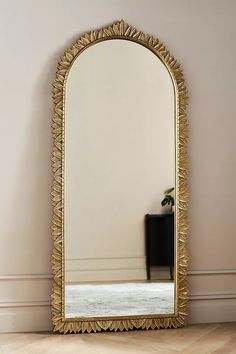 Demeter Dressing Mirror | Anthropologie Leaning Floor Mirror, Octagon Mirror, Floor Length Mirror, Long Mirror, Leather Mirror, Floral Mirror, Rattan Mirror, Arched Mirror, Frameless Mirror