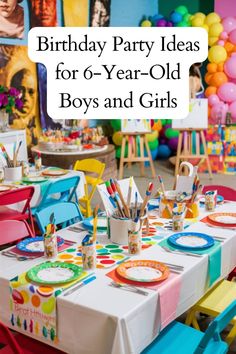 Struggling to come up with unique birthday party ideas? Check out these one-of-a-kind themes that will make your child's 6th birthday unforgettable. Save this pin for a celebration to remember! 6year Birthday Party Ideas, Six Year Old Birthday Party Ideas, Birthday Party Themes For Girls Age 7, Six Year Old Girl Birthday Party Theme, 7 Year Birthday Party Ideas, Indoor Birthday Party Games For Kids Age 7, 6th Birthday Girl Themes, Fun Birthday Party Themes