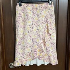 New With Tags! Originally $129! Anthropologie Floral Ruffle Skirt In Women’s Size 8. Waist: 15in Length: 27in D9 Feminine Ruffled Skirt For Workwear, Spring Pencil Skirt With Lined Skirt For Day Out, Spring Pencil Skirt With Lining For Day Out, Spring Pencil Skirt For Day Out, Lined, Spring Feminine Mini Pencil Skirt, Feminine Mini Pencil Skirt For Spring, Feminine Spring Mini Pencil Skirt, Feminine Long Lined Pencil Skirt, Long Feminine Lined Pencil Skirt