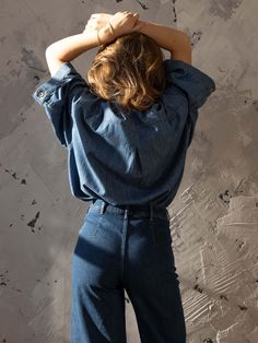 Meet our best-selling Linen Shirt, now in soft, denim chambray! This relaxed-fit button down-shirt for women has wide sleeves and a boxy fit that makes it the perfect everyday piece for the warm weather. We love it paired with The Chambray Denim Short or The Wide Leg Jean.Our small-batch wash process means that each of our denim garments will vary slightly in color and appearance.• Composition: 100% cotton• Available in: MID DENIM• US sizes: XS (US 0–2), S (US 4–6), M (US 8–10), L (US 12–14), XL Washed Blue Chambray Button-up Denim Top, Trendy Washed Blue Shirt For Everyday, Everyday Chambray Button-up Tops, Trendy Denim Blue Shirt For Everyday, Trendy Everyday Denim Blue Shirt, Trendy Medium Wash Denim Top, Oversized Dark Wash Denim Shirt, Trendy Medium Wash Denim Top For Everyday, Trendy Denim Shirt For Everyday