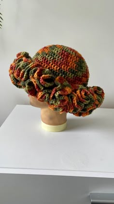 *ITEM DETAILS* - Handmade cozy crochet fall hat with heavy ruffle brim. - Great way to spice up your outfits for the fall season! - Comes with a drawstring for a perfect fit for you - Price is for Qty 1 *ITEM IS MADE TO ORDER* - Your crochet ruffle hat will be made after you place your order. Because of this, there may be a delay between placing an order and having it ship out.  - Orders that are already made will ship within 1-7 business days. *PERSONALIZATION* - Must personalize if you select Ruffle Crochet Hat, Crochet Ruffle Hat, Ruffle Hat, Bucket Hat Crochet, Bonnet Au Crochet, Crochet Bonnet, Fall Hat, Crochet Ruffle, Quick Crochet Patterns