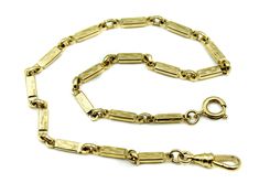 Vintage Goldtone Fancy Links Pocket Watch Chain 12"  Swivel and Spring ring clasp Chain 12" long No hallmarks Beautiful Gift Box Included Classic Chain Link Jewelry With Clasp, Formal Necklaces With Rectangular Links And Lobster Clasp, Formal Chain Link Jewelry With Polished Finish, Formal Polished Chain Link Jewelry, Timeless Formal Chain Necklace With Lobster Clasp, Classic Link Jewelry With Box Clasp, Formal Link Chain Necklace With Lobster Clasp, Formal Chain Necklace With Lobster Clasp, Classic Jewelry With Rectangular Links And Box Clasp